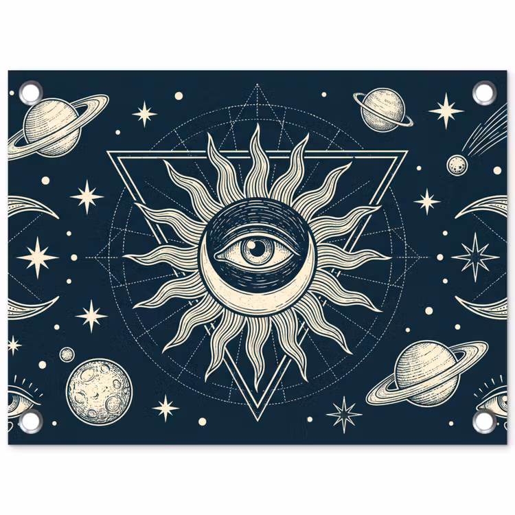 Gartenposter - Sonne, Mond, Sterne — 1
