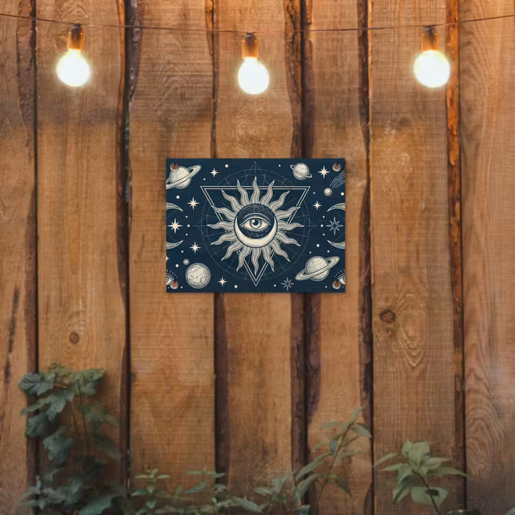 Gartenposter - Sonne, Mond, Sterne — 2