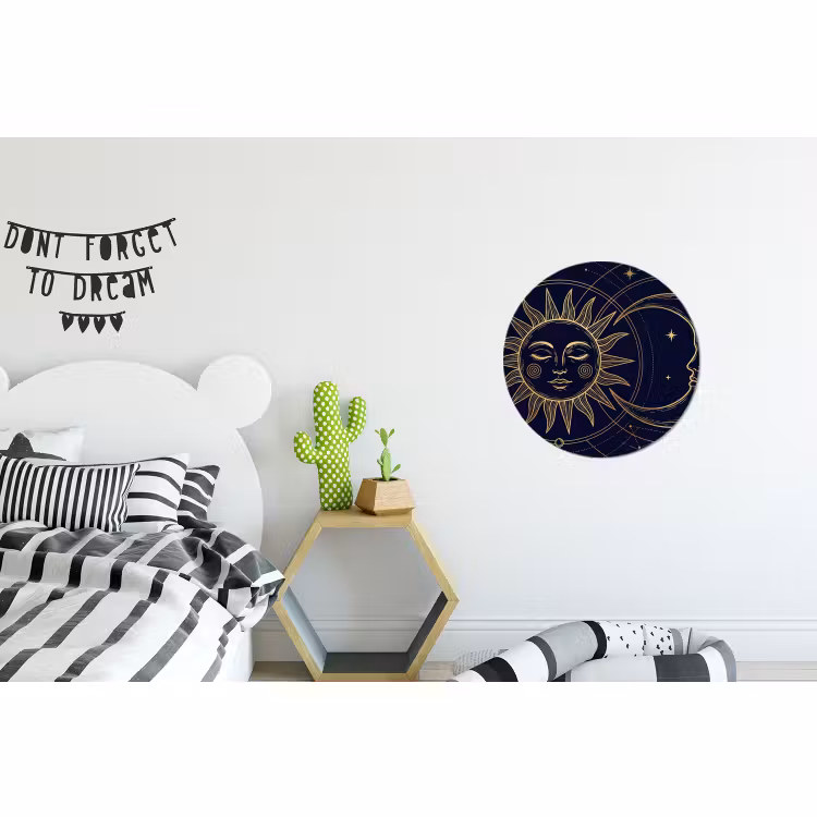 Alu-Dibond-Bild Rund - Sonne – Mond – Astrologie — 4
