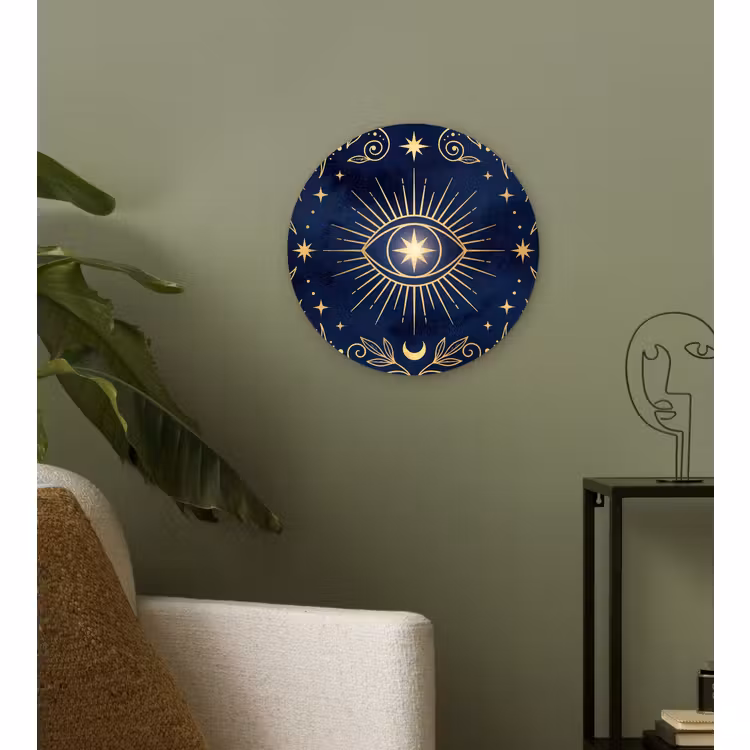 Glasbild Rund - Auge – Muster – Mystik — 3