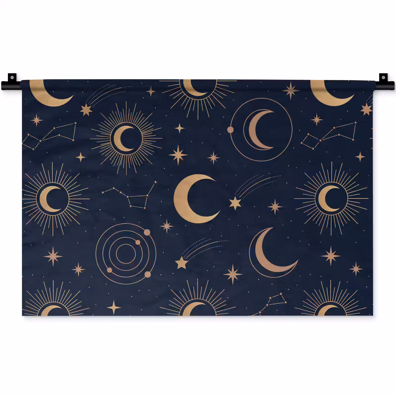Wandteppich - Mond – Sterne – Gold — 1