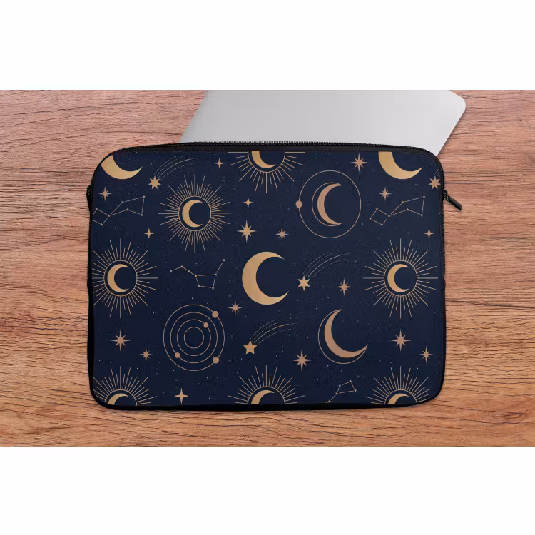 Laptop hülle - Mond – Sterne – Gold — 2