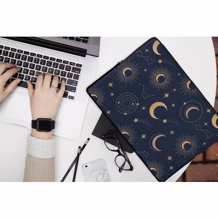 Laptop hülle - Mond – Sterne – Gold — 3