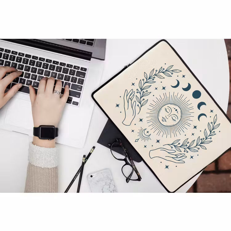 Laptop hülle - Sonne-Mond-Illustration — 3