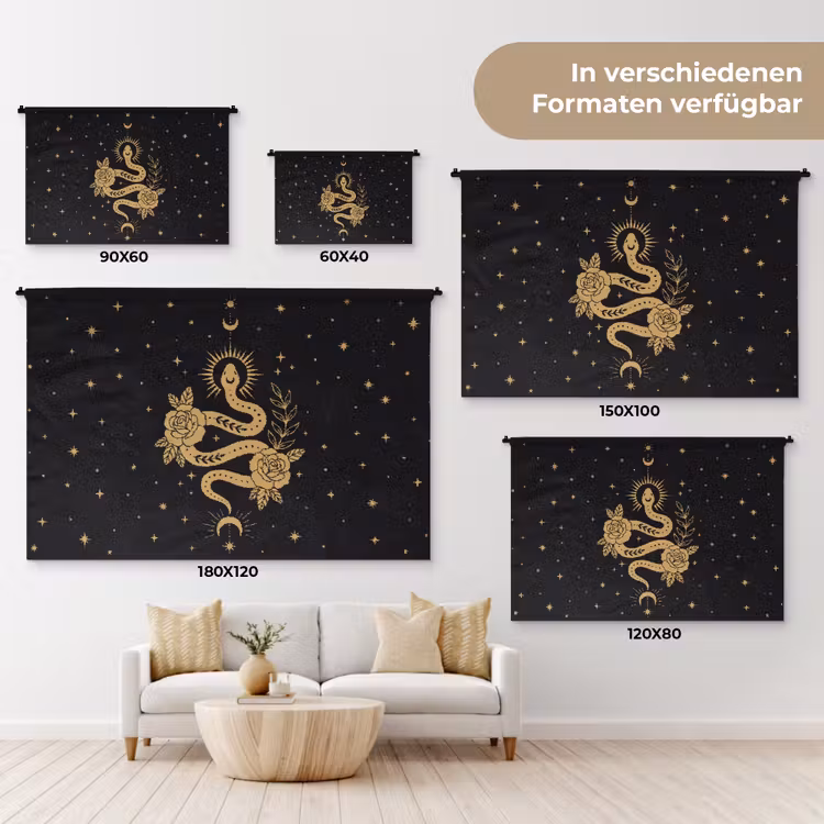 Wandteppich - Schlange – Blumen – Mystik — 8