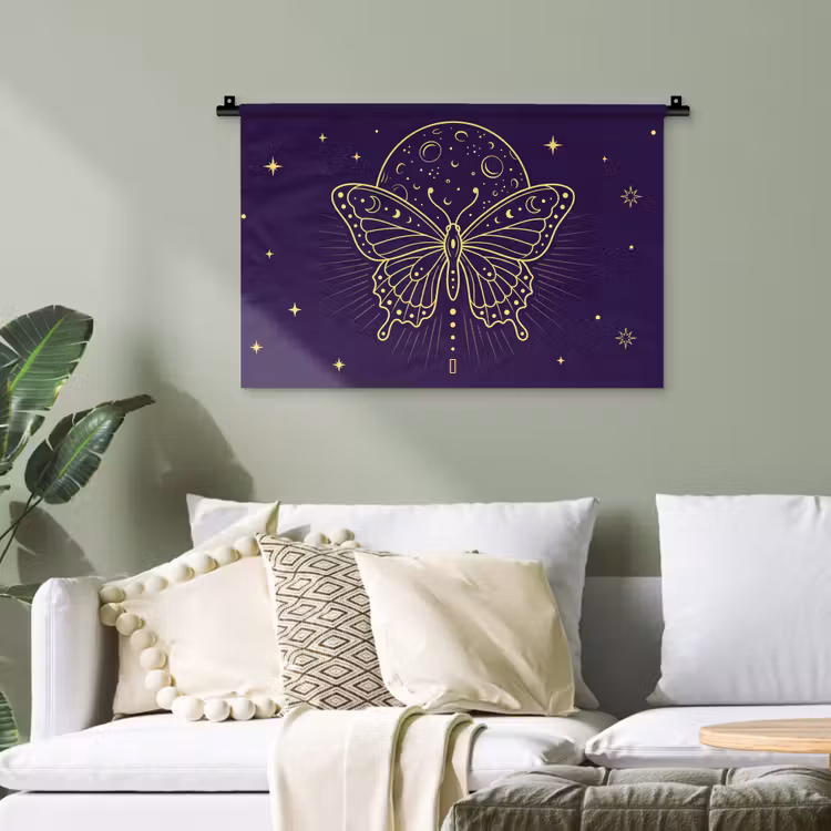 Wandteppich - Schmetterling – Mond – Mystik — 4