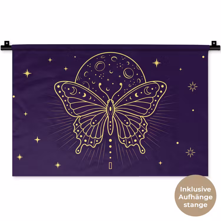 Wandteppich - Schmetterling – Mond – Mystik — 9
