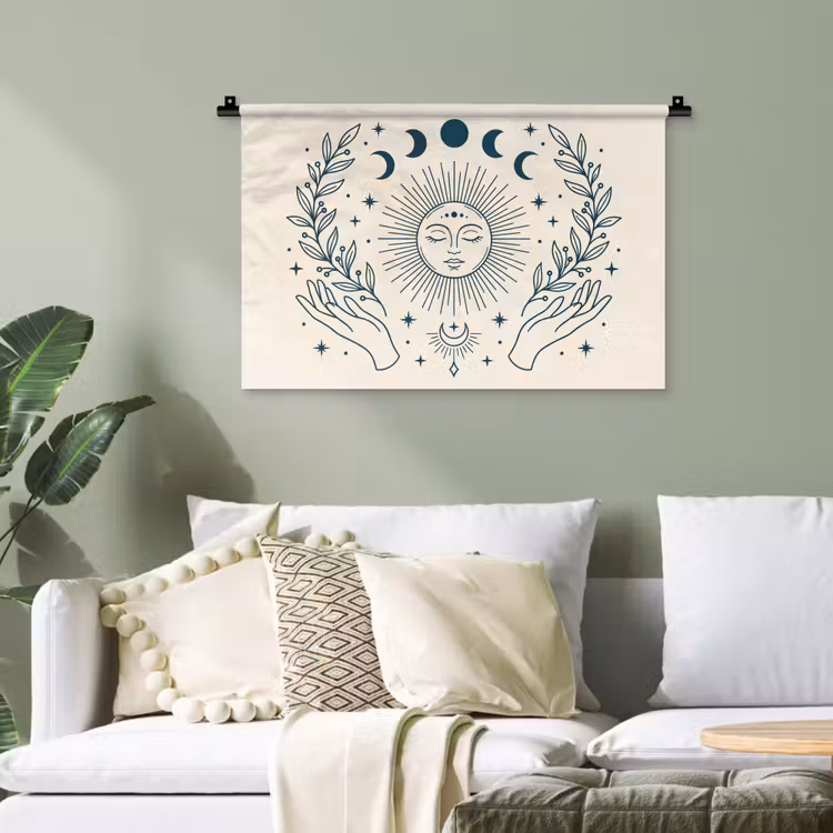Wandteppich - Sonne-Mond-Illustration — 4