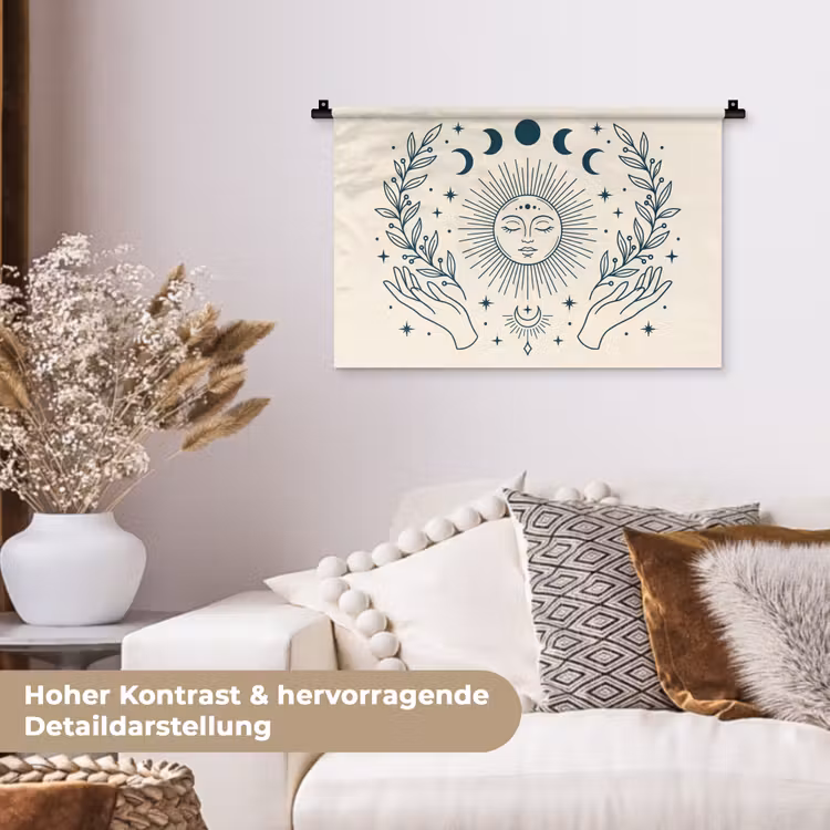 Wandteppich - Sonne-Mond-Illustration — 6