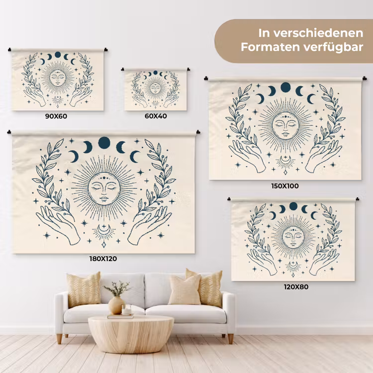 Wandteppich - Sonne-Mond-Illustration — 8