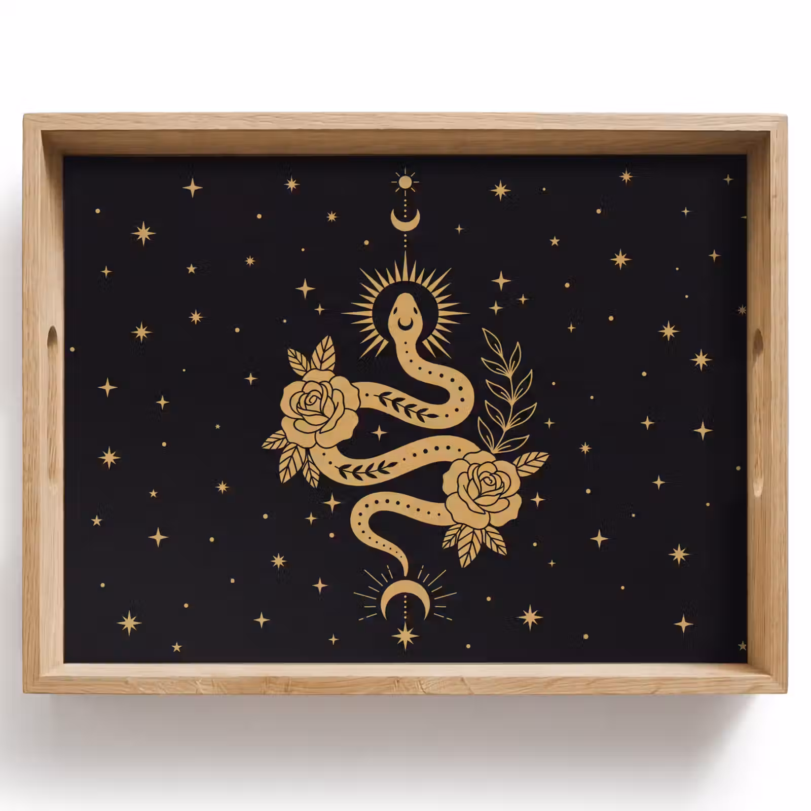 Tablett - Schlange – Blumen – Mystik — 1