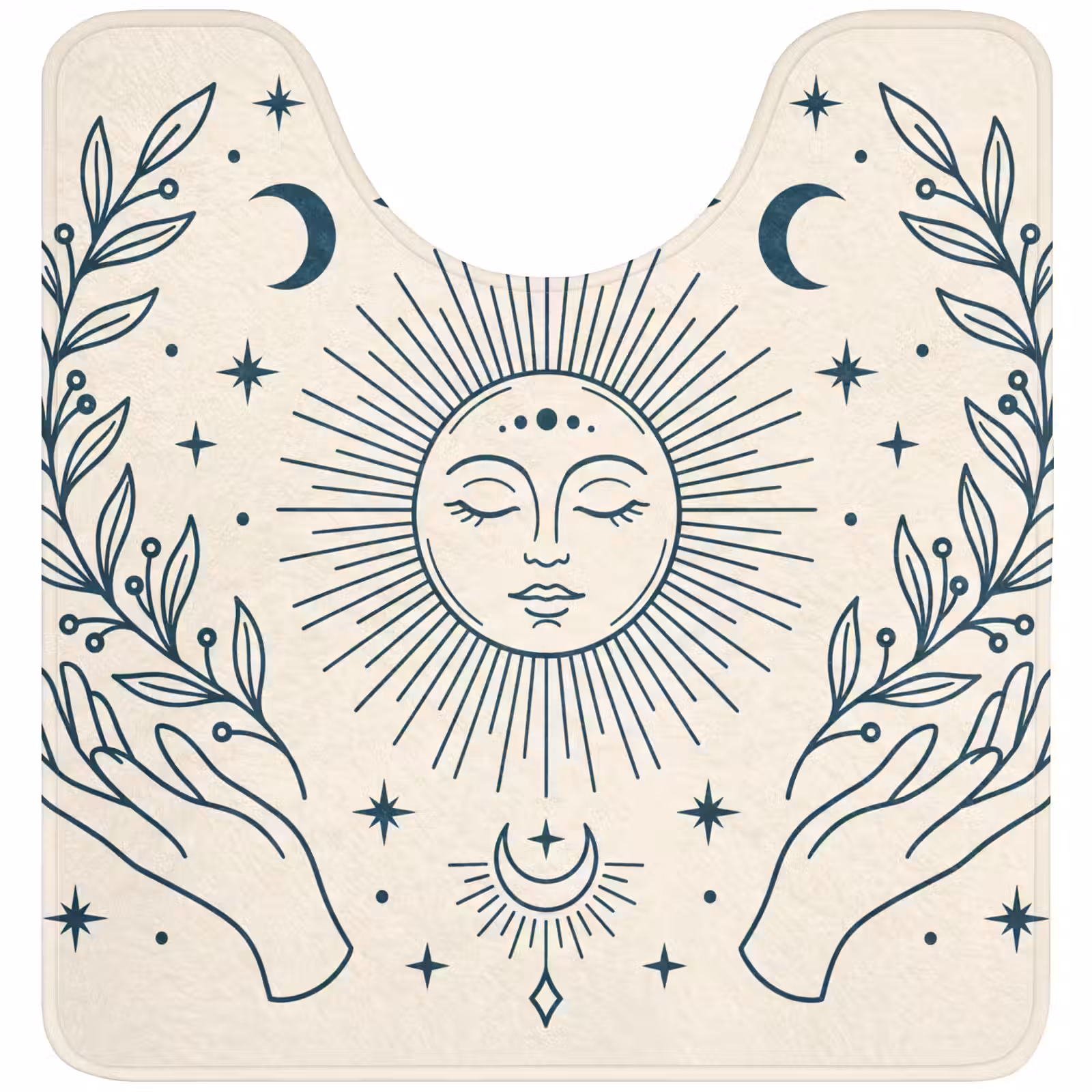 WC Vorleger - Sonne-Mond-Illustration — 1