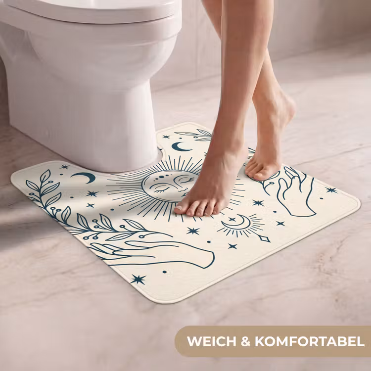 WC Vorleger - Sonne-Mond-Illustration — 5