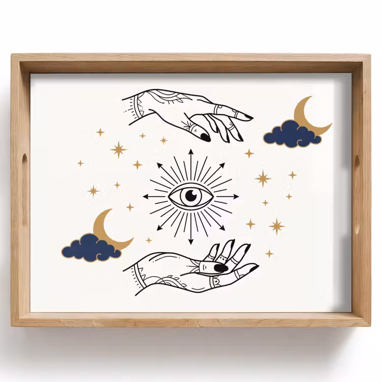 Tablett - Hände – Mystik – Symbole — 1