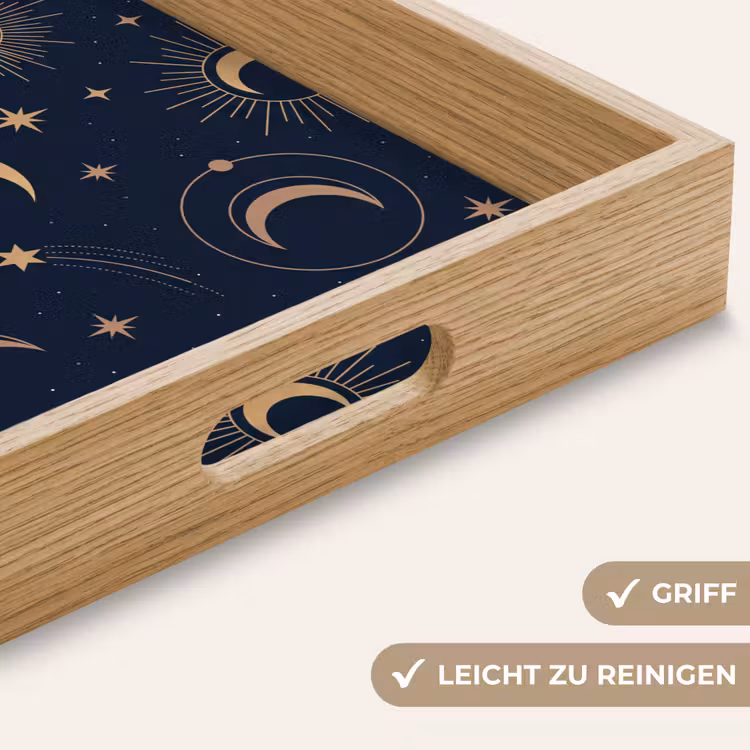 Tablett - Mond – Sterne – Gold — 5