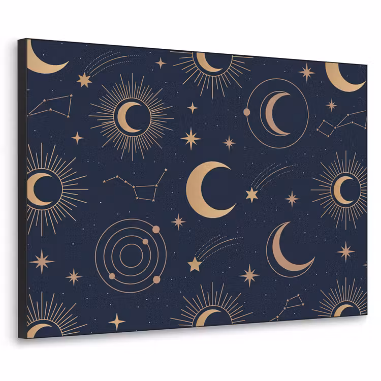 Art Frame - Mond – Sterne – Gold — 1