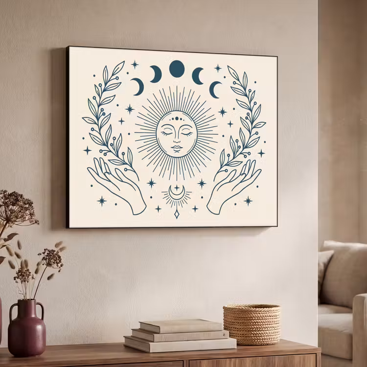 Art Frame - Sonne-Mond-Illustration — 3