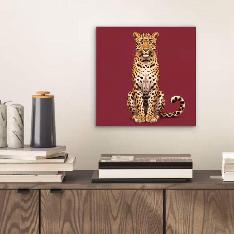 Alu-Dibond-Bild - Katze – Tiere – Rot — 2