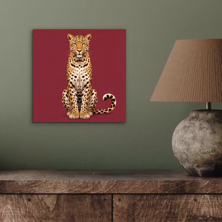 Alu-Dibond-Bild - Katze – Tiere – Rot — 3