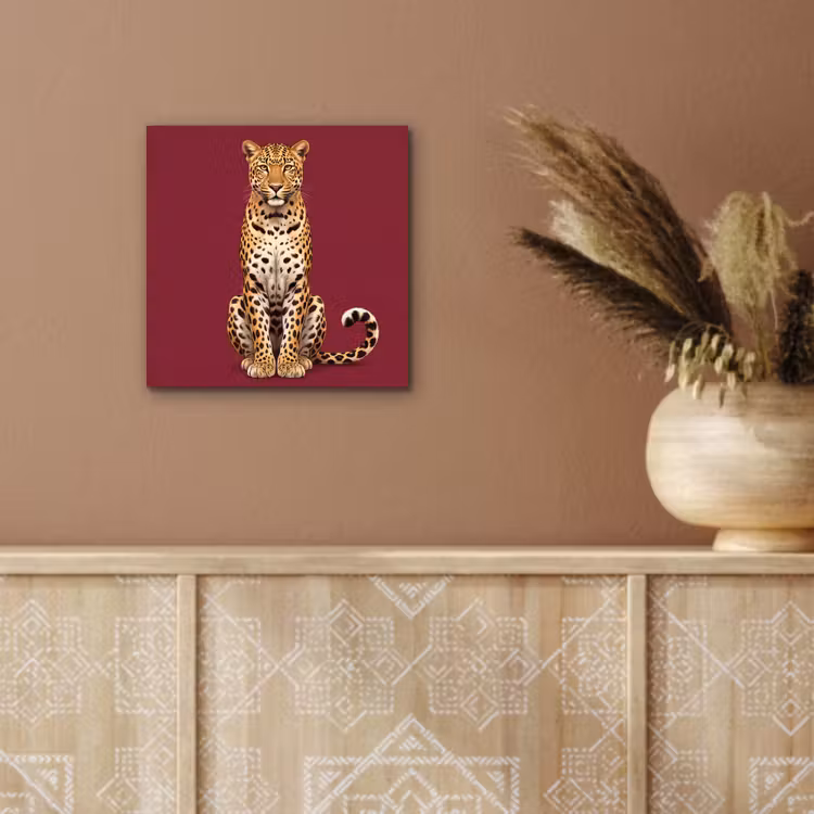 Alu-Dibond-Bild - Katze – Tiere – Rot — 5