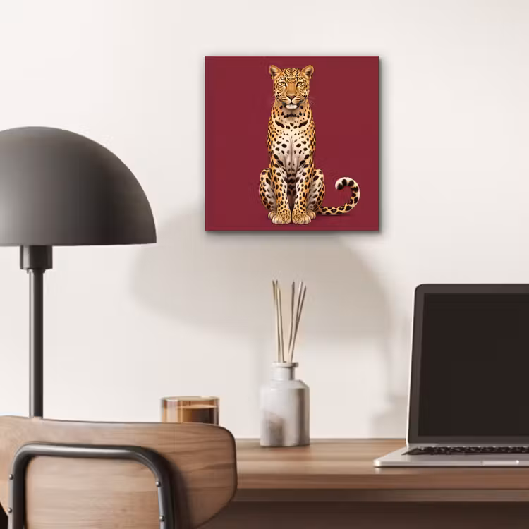 Alu-Dibond-Bild - Katze – Tiere – Rot — 6