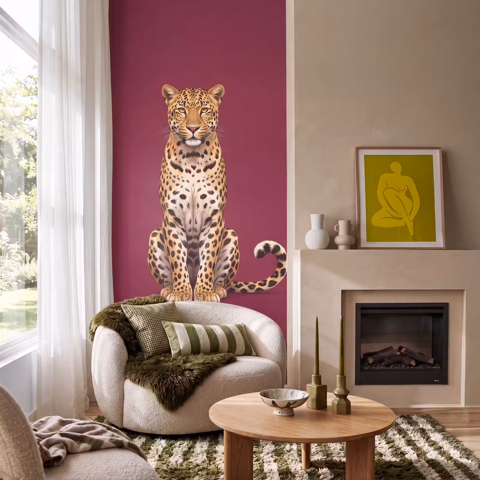 Tapete - Katze – Tiere – Rot — 1
