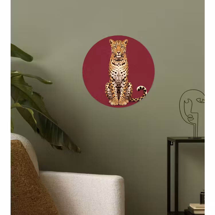 Runde Tapete - Katze – Tiere – Rot — 3