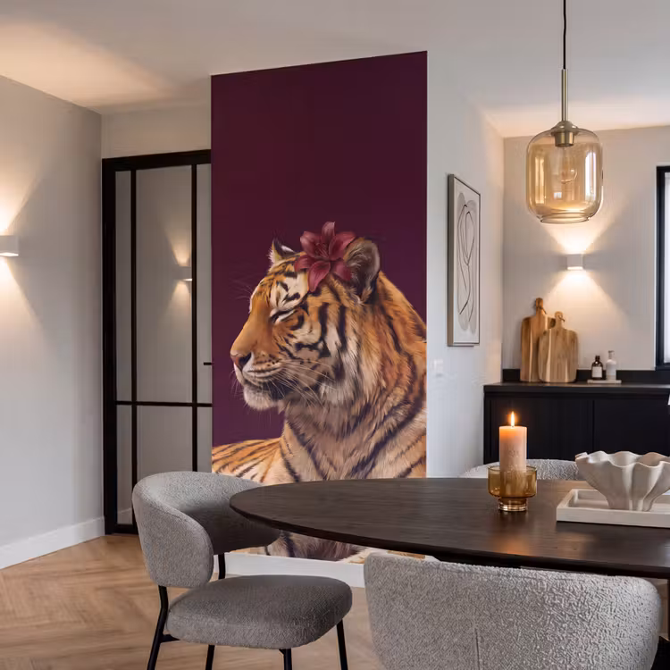 Tapete - Tiger – Blume – Tiere — 5