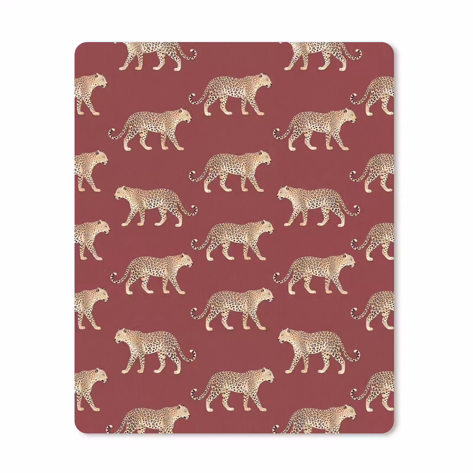Mauspad - Katzen – Muster – Rot — 1