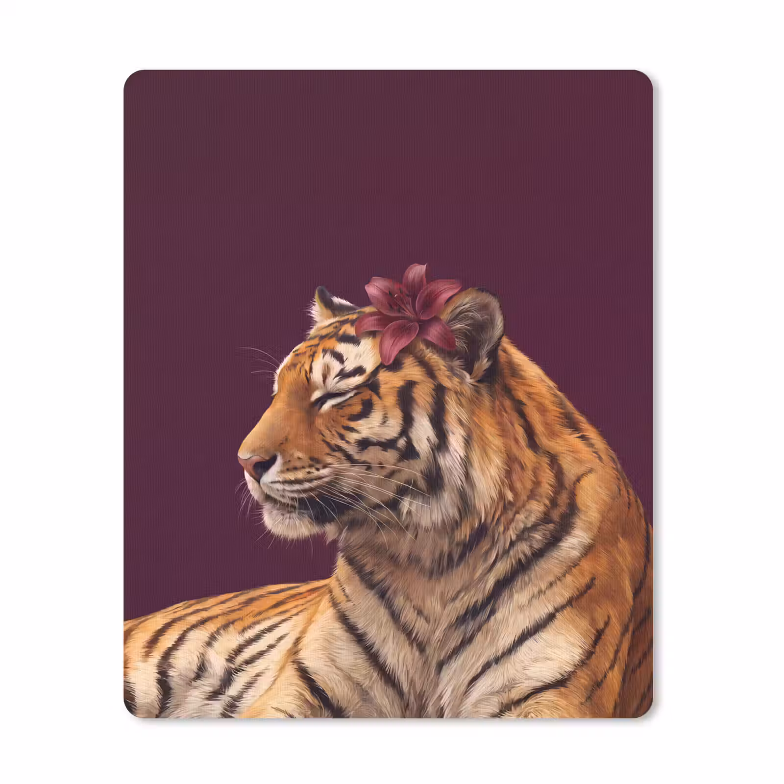 Mauspad - Tiger – Blume – Tiere — 1