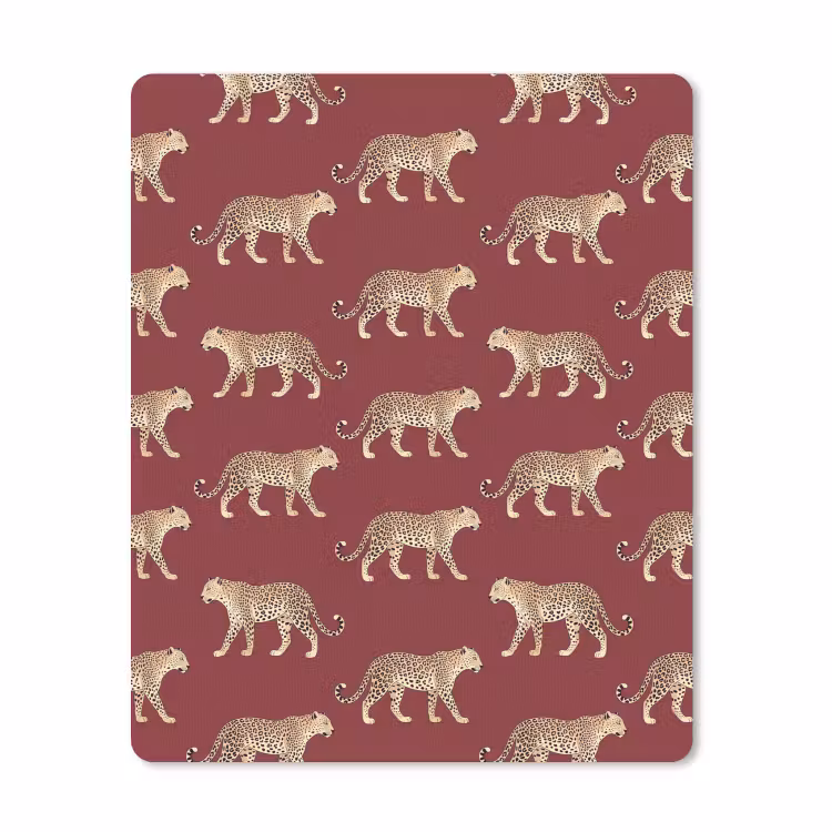 Mauspad - Katzen – Muster – Rot — 1