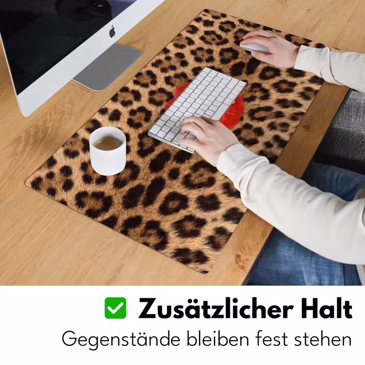 Schreibtischunterlage - Tiermuster – Lippen – Rot — 3