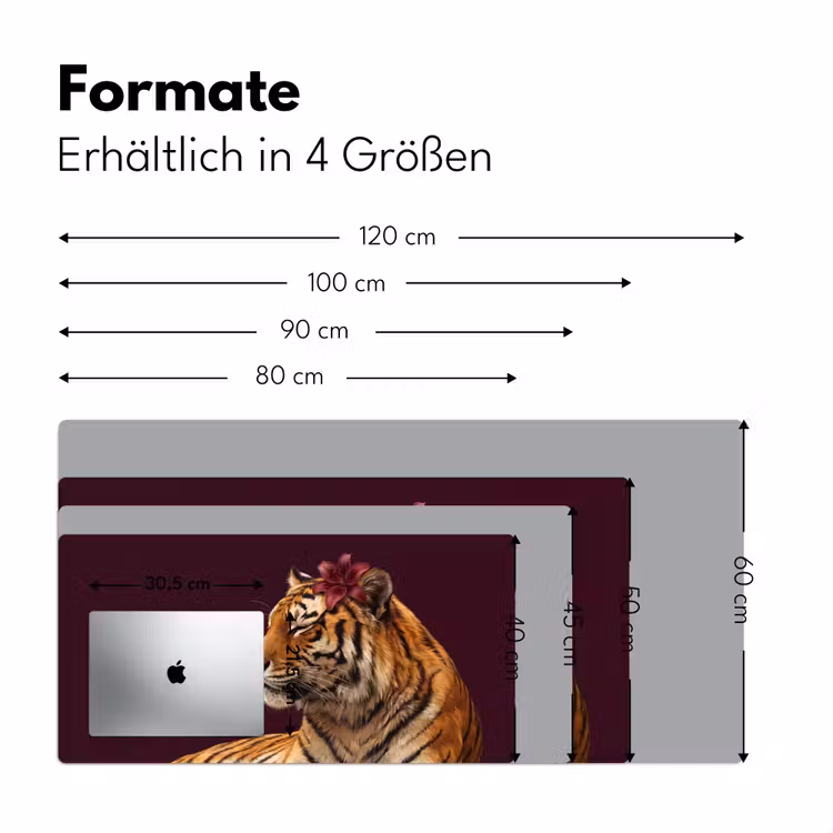 Schreibtischunterlage - Tiger – Blume – Tiere — 5