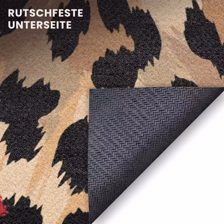 Fußmatte - Kussabdruck – Tiermuster – Rot — 6