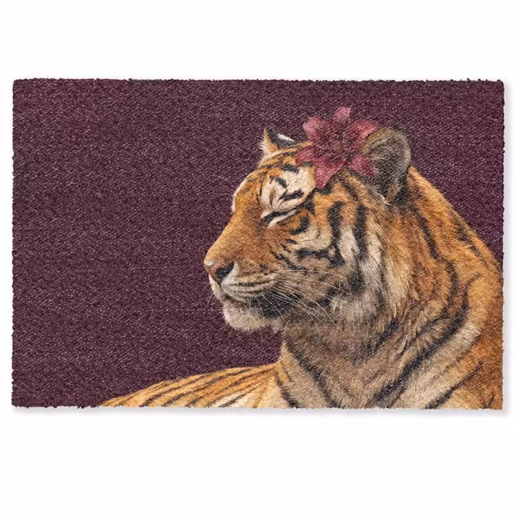 Fußmatte - Tiger – Blume – Tiere — 1
