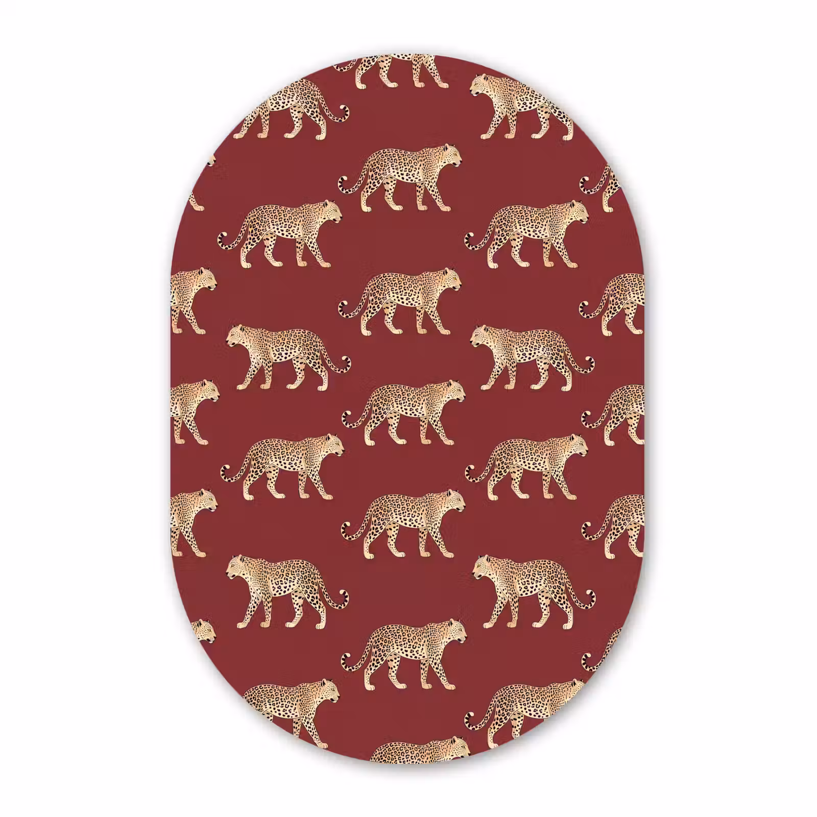 Forexbild Oval - Katzen – Muster – Rot — 1