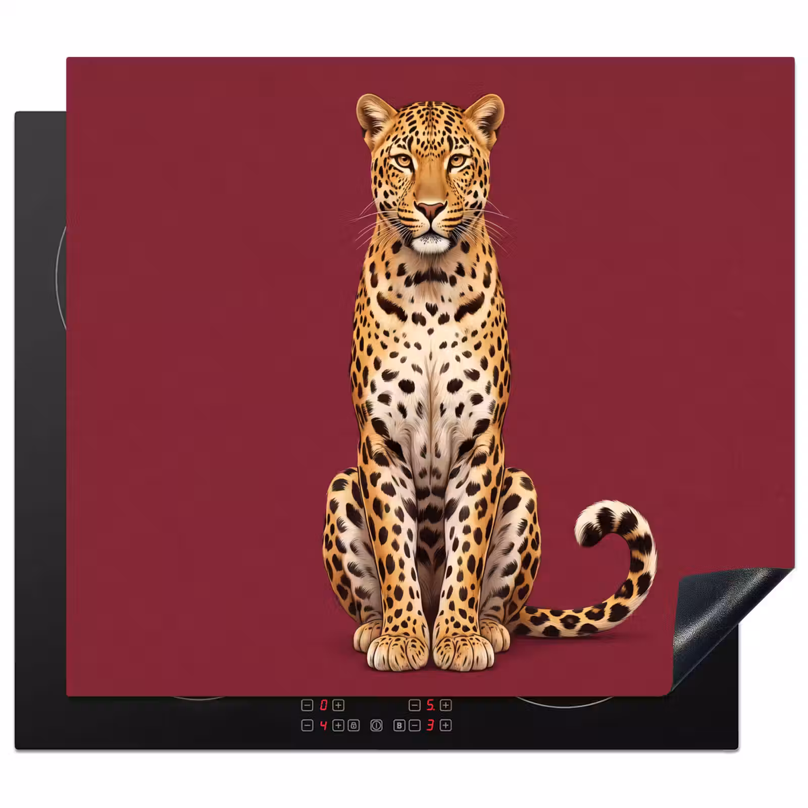 Herdabdeckplatte - Katze – Tiere – Rot — 1