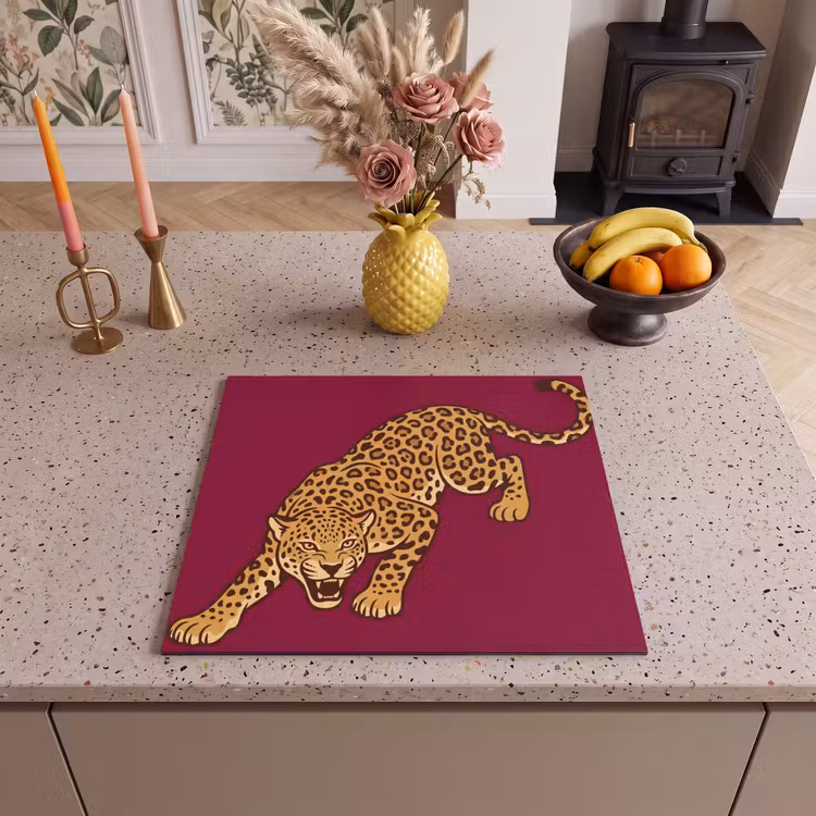 Herdabdeckplatte - Katze – Angriff – Tiere — 2