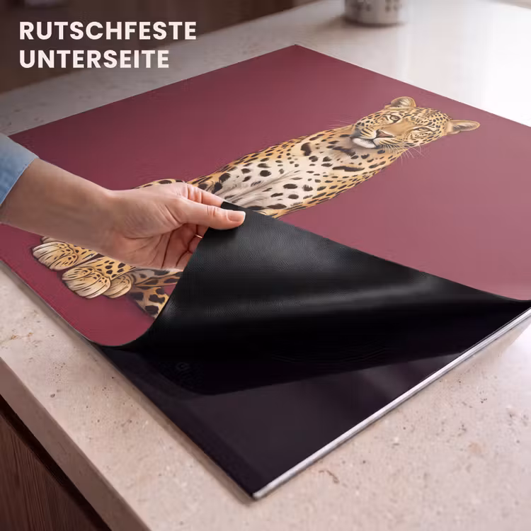 Herdabdeckplatte - Katze – Tiere – Rot — 9