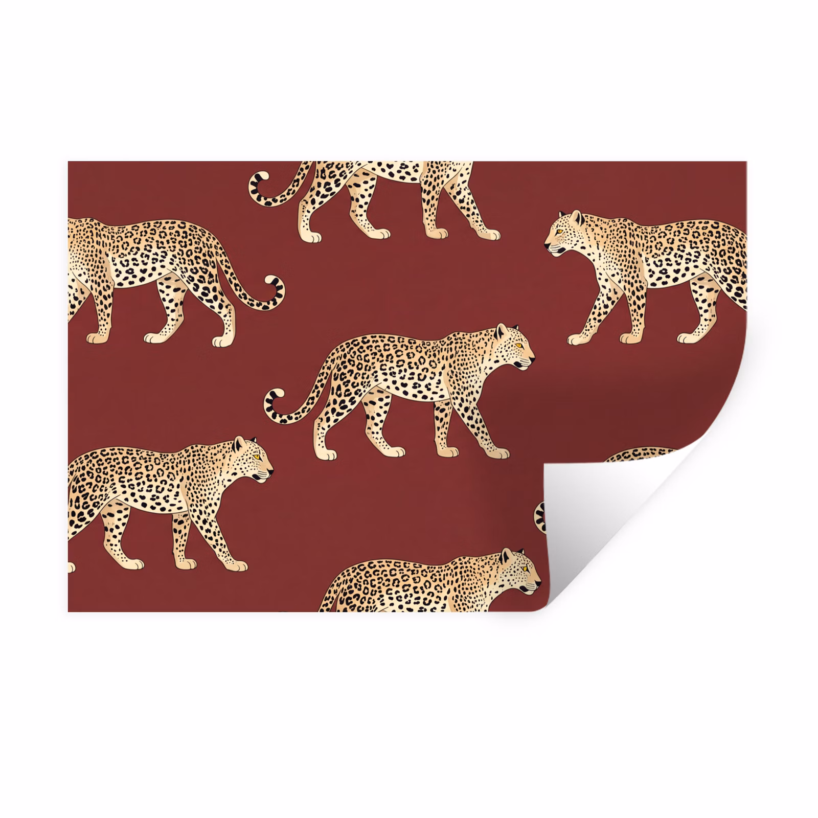 Wandtattoo – Katzen – Muster – Rot — 1