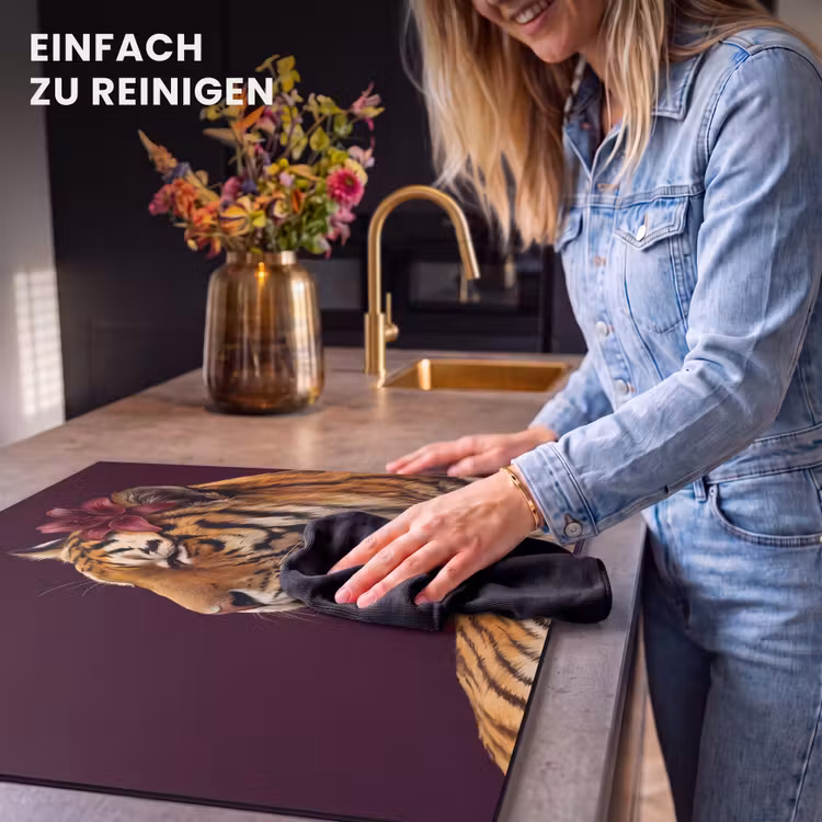 Herdabdeckplatte - Tiger – Blume – Tiere — 6