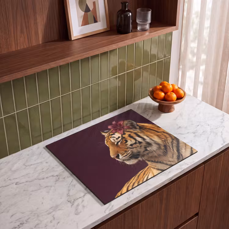 Herdabdeckplatte - Tiger – Blume – Tiere — 8
