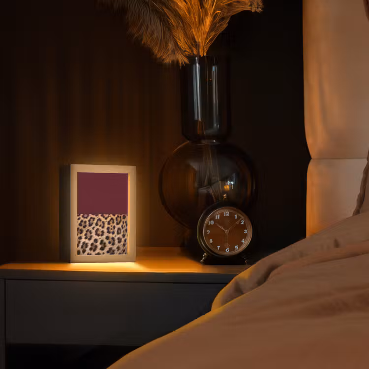 Personalisierte Lightbox - Fell – Muster – Bordeaux — 2