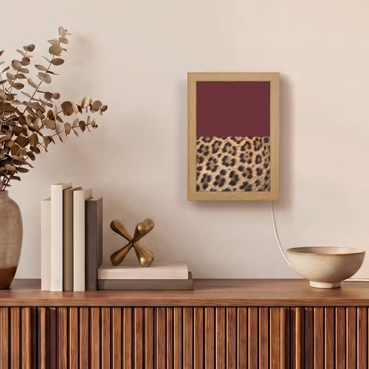 Personalisierte Lightbox - Fell – Muster – Bordeaux — 4