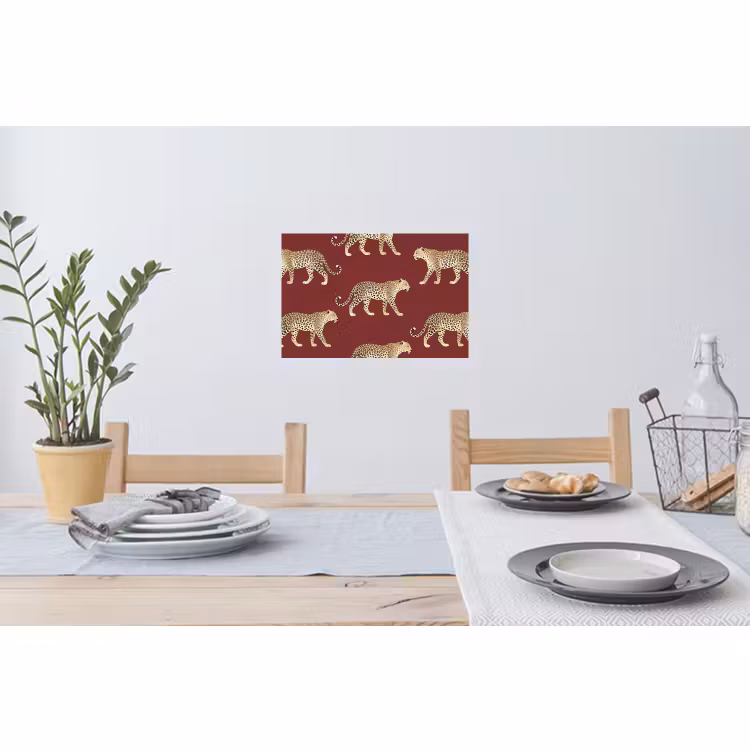 Wandtattoo – Katzen – Muster – Rot — 4
