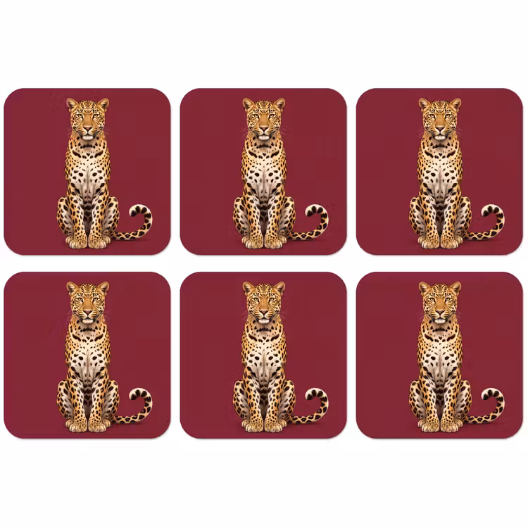 Untersetzer - Katze – Tiere – Rot — 1