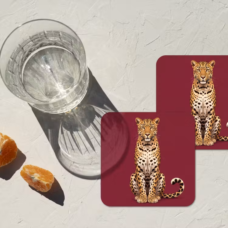 Untersetzer - Katze – Tiere – Rot — 2