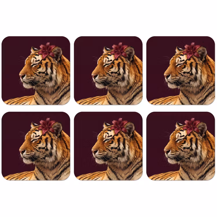 Untersetzer​ - Tiger – Blume – Tiere — 1