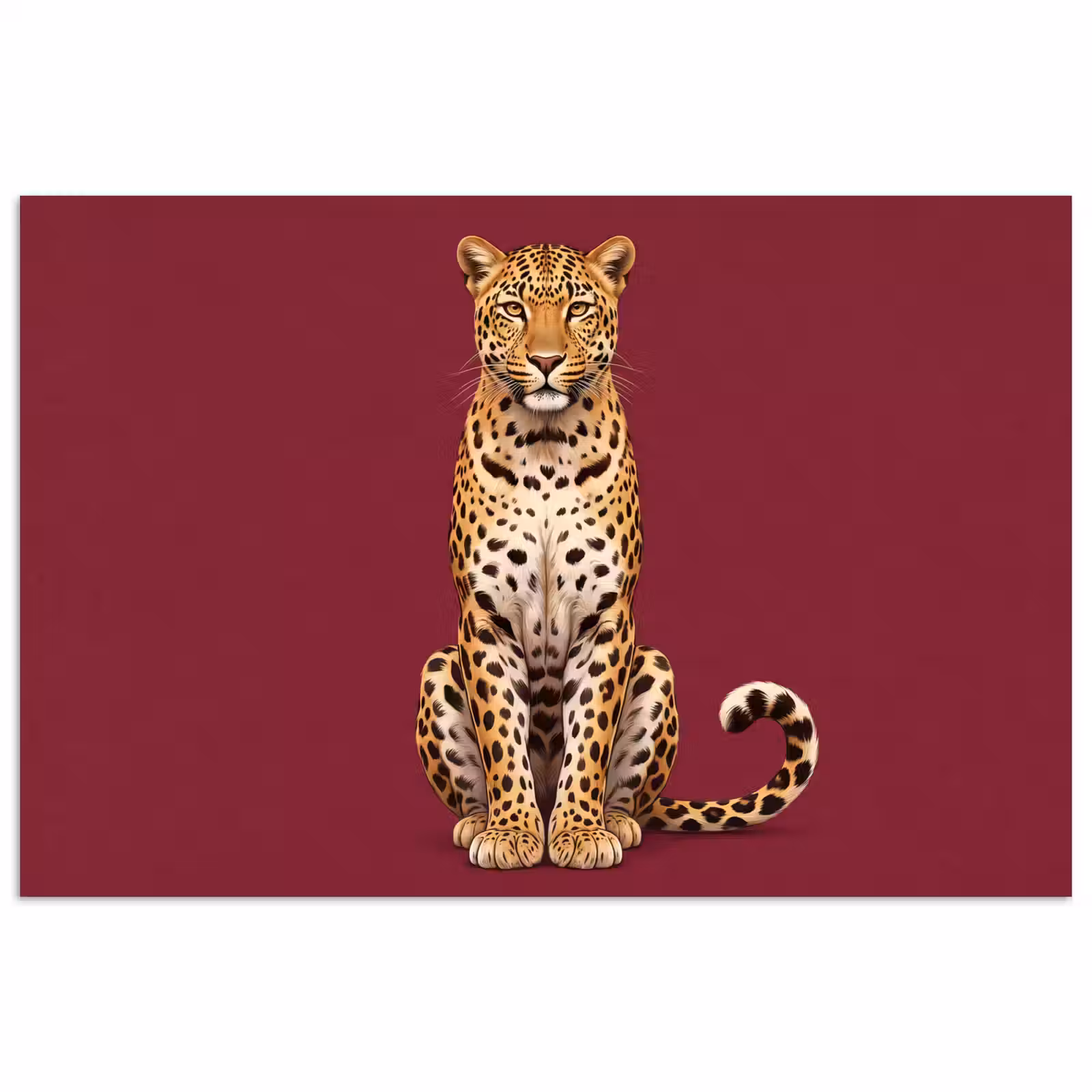 Poster - Katze – Tiere – Rot — 1