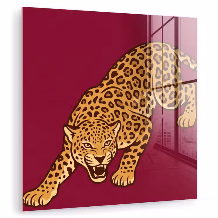 Glasbild - Katze – Angriff – Tiere — 1